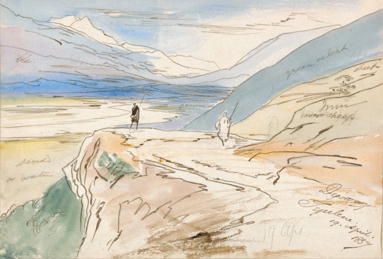Tepelene, 19 april 1857 door Edward Lear