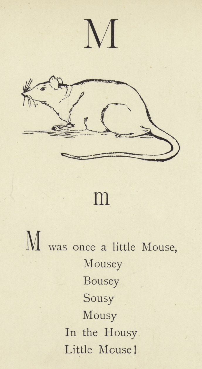 De letter M door Edward Lear