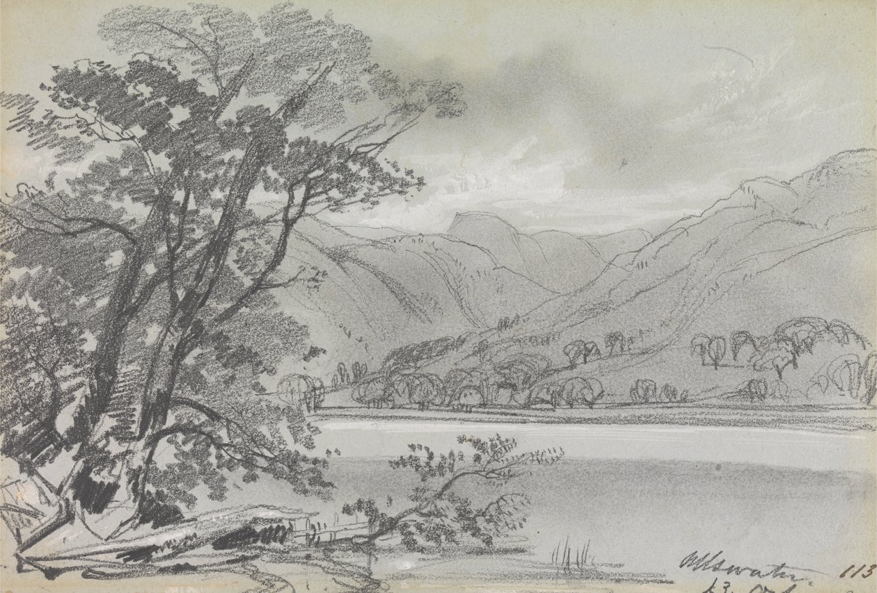 Ullswater door Edward Lear