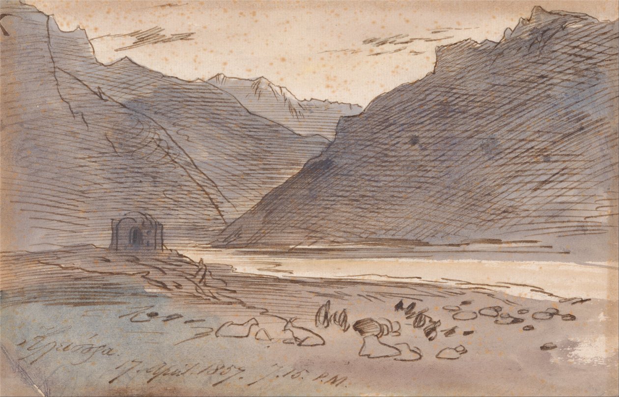 Vjose, 19:15 uur, 17 april 1857 door Edward Lear