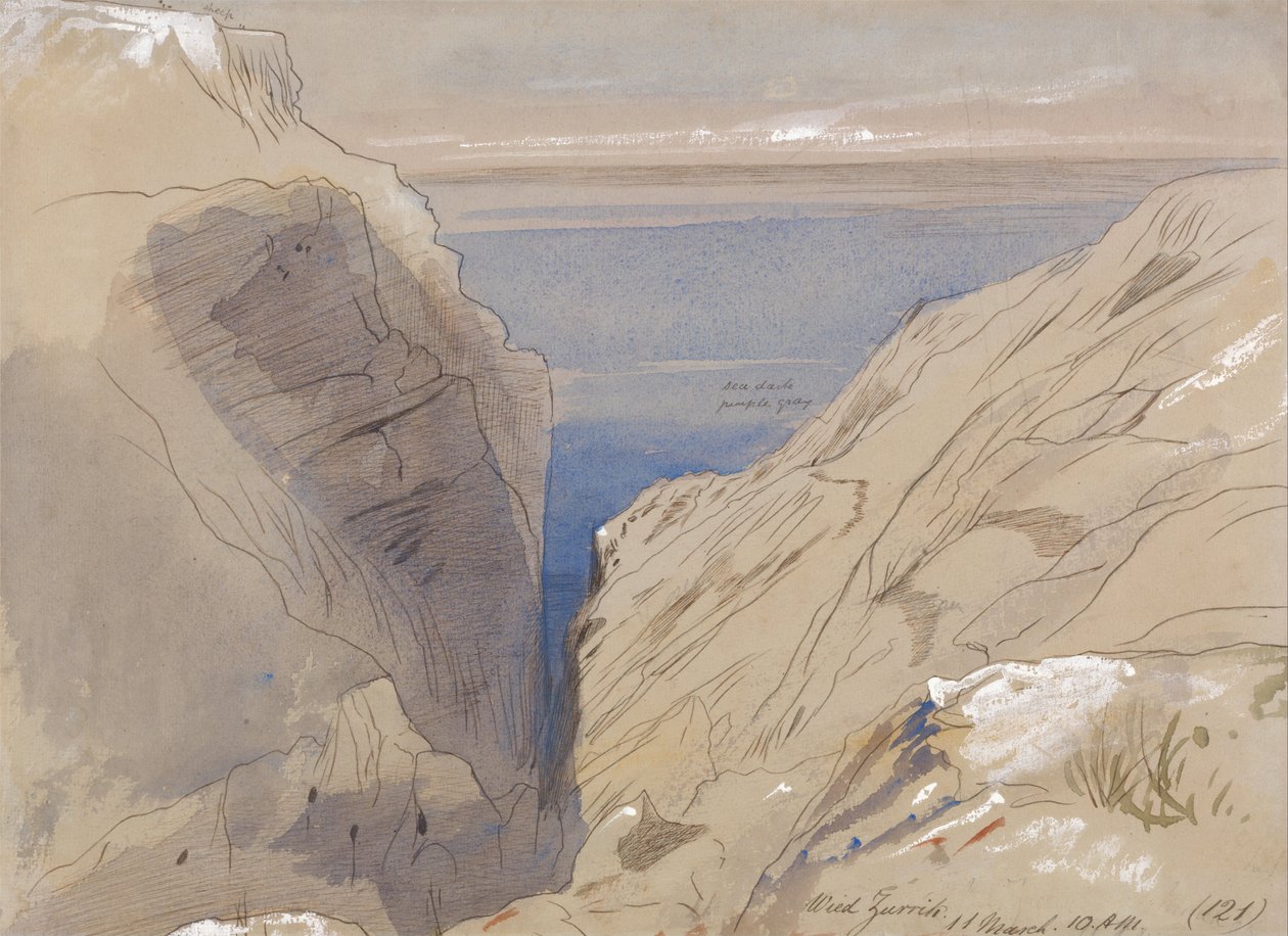 Wied Zurrik (Malta) door Edward Lear