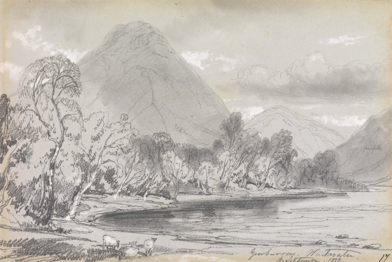 Yewbarrow, Wastwater, 16 september 1836 door Edward Lear