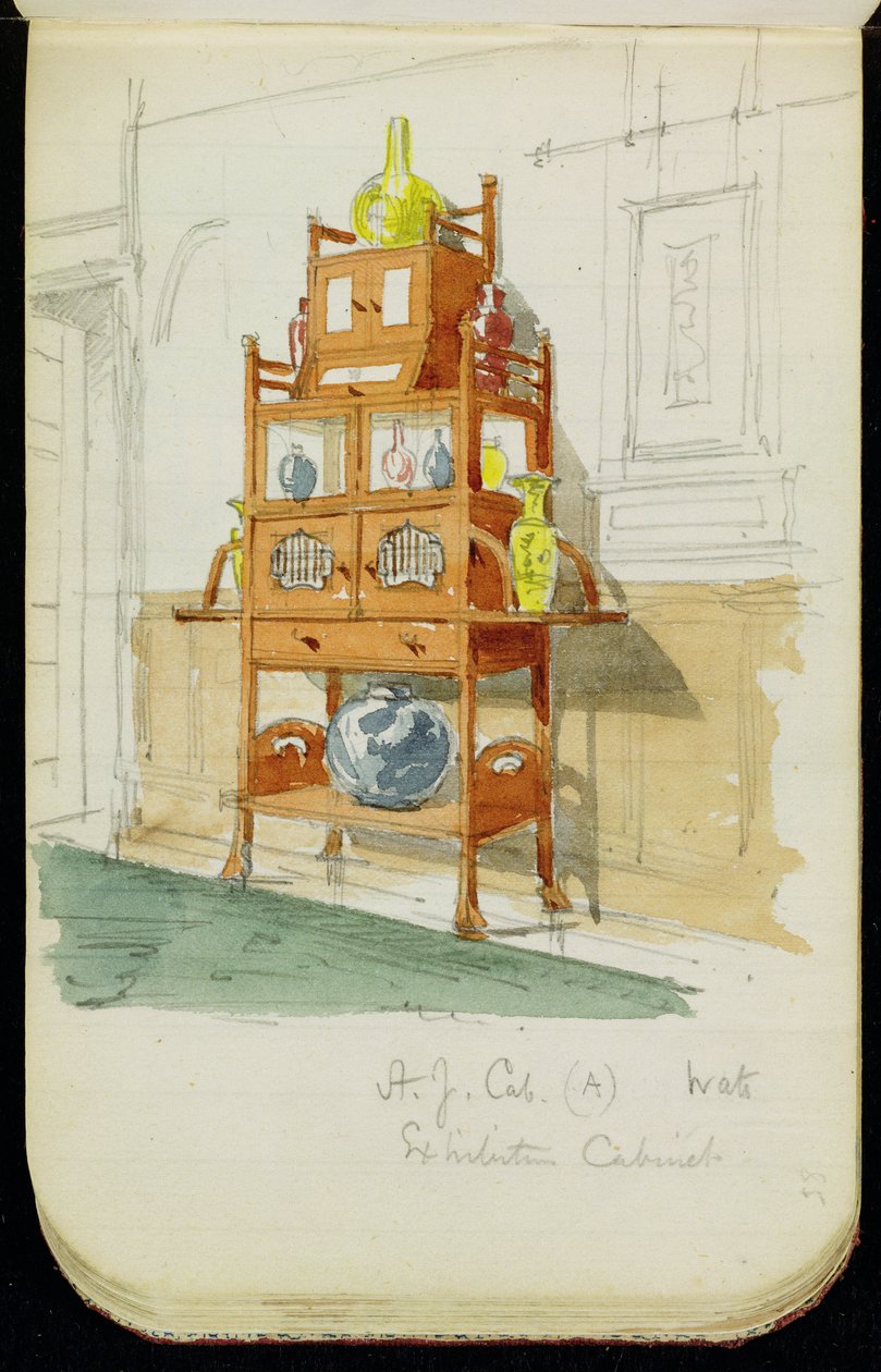 Tentoonstellingskast door Edward William Godwin