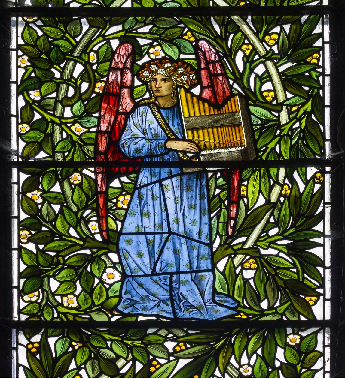 Nun Monkton, St Mary, Engel Muzikant door Edward and Morris Burne Jones