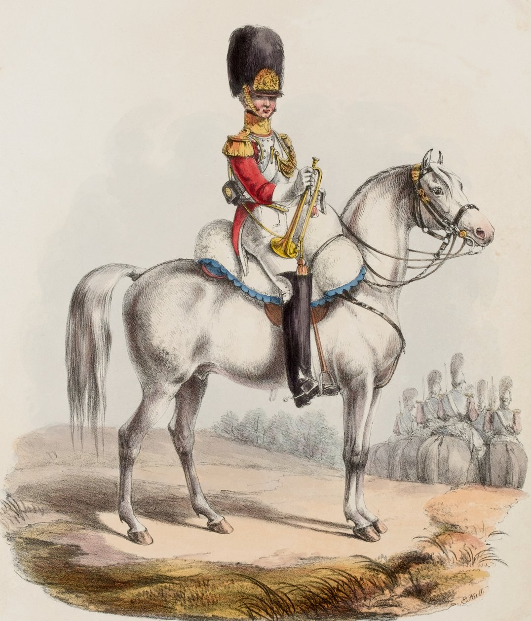 1st Life Guards, Trompetter door Edward (after) Hull