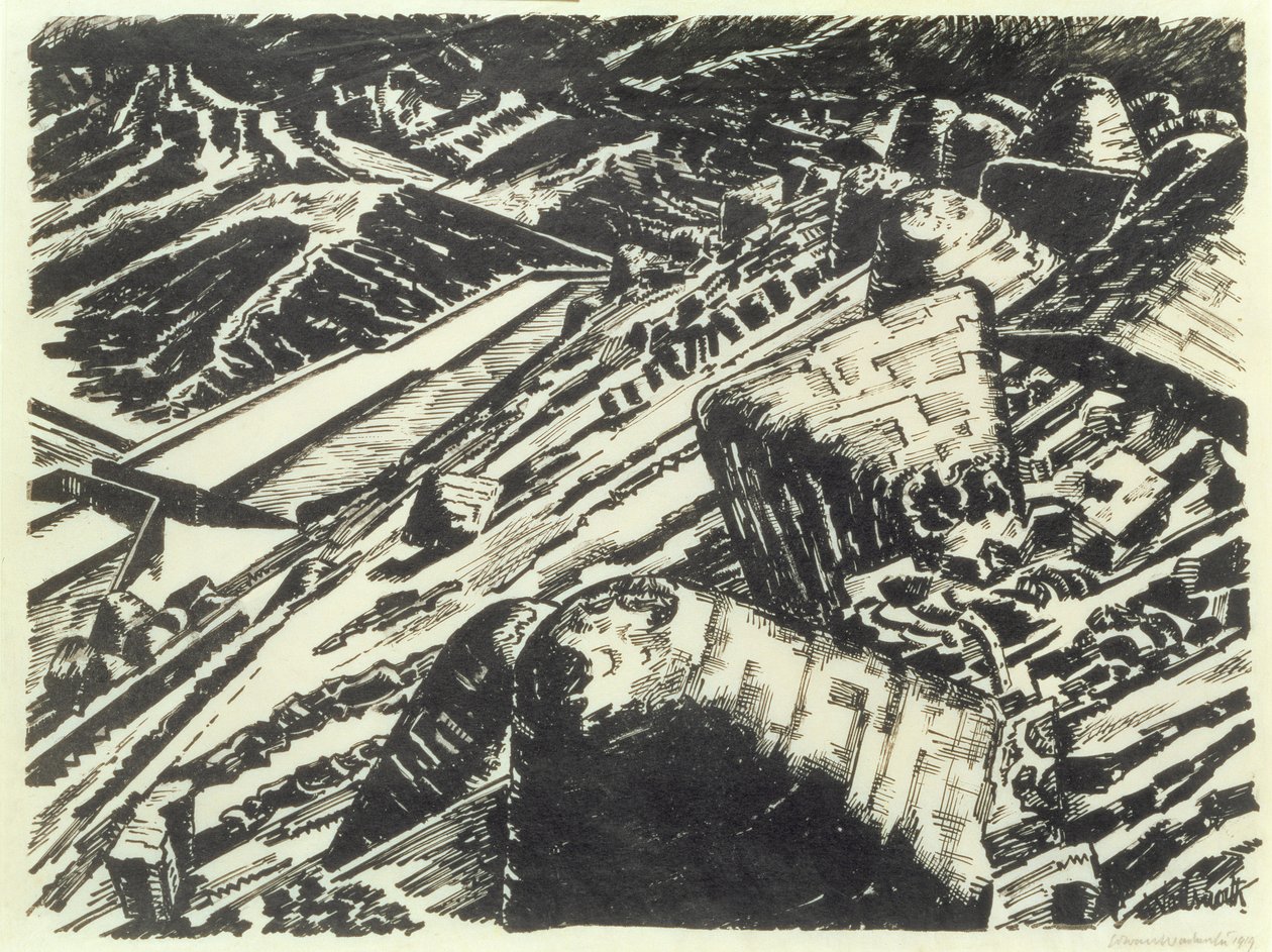 Ladle Slag, Old Hill door Edward Alexander Wadsworth