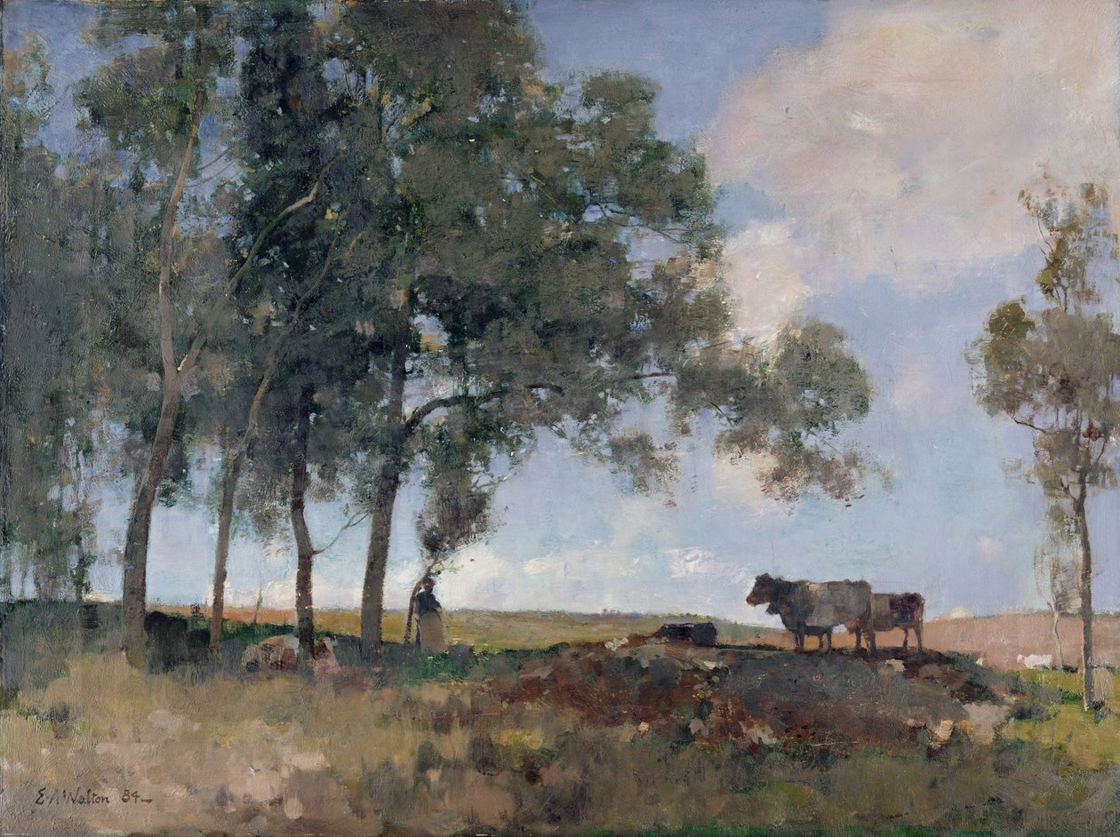 Herfstzon door Edward Arthur Walton