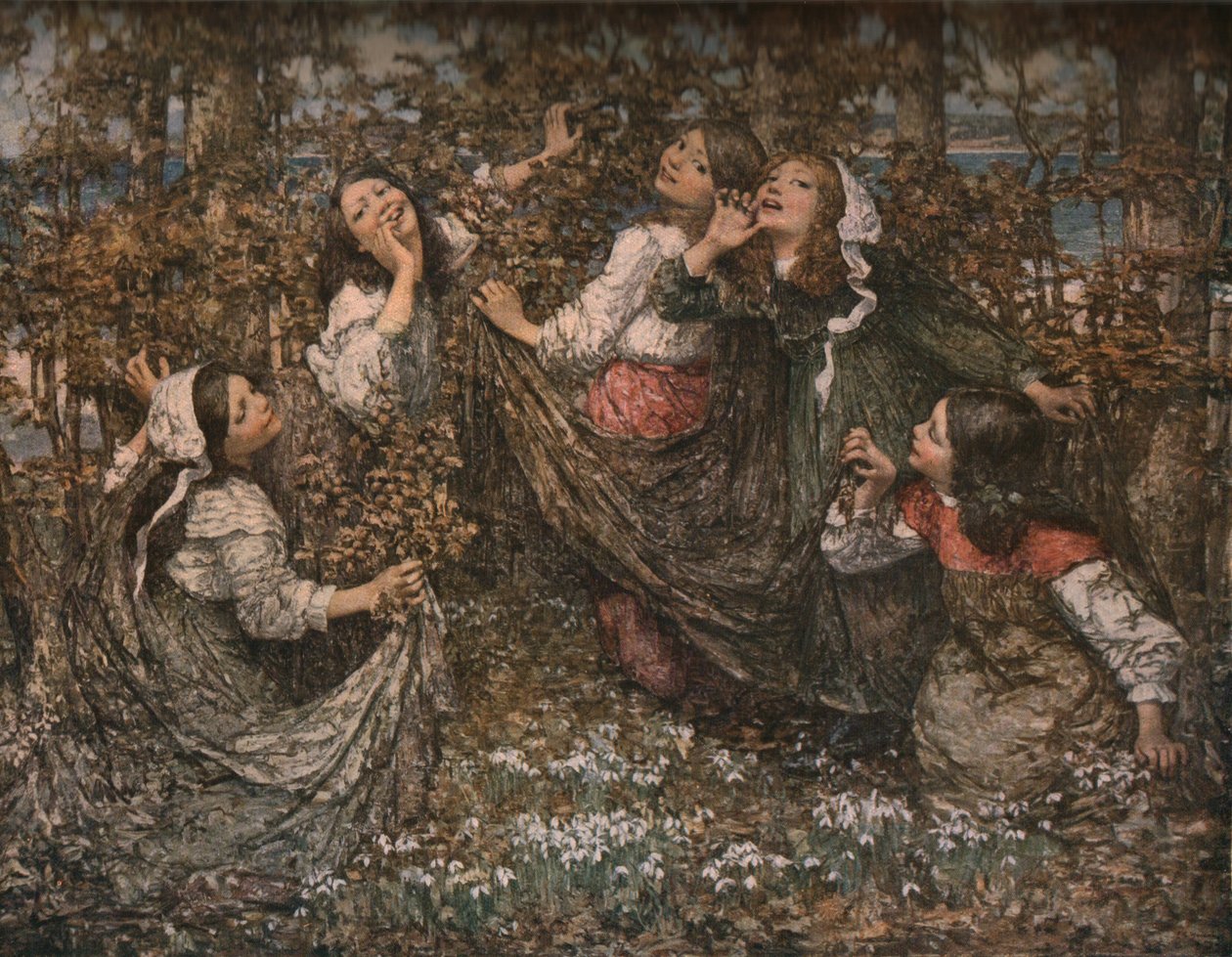 Het ontwaken van de aarde, 1909, c1930 door Edward Atkinson Hornel