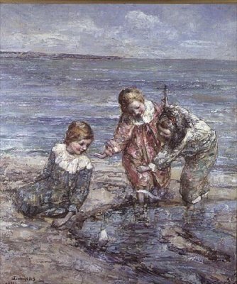 De Rotspoel door Edward Atkinson Hornel