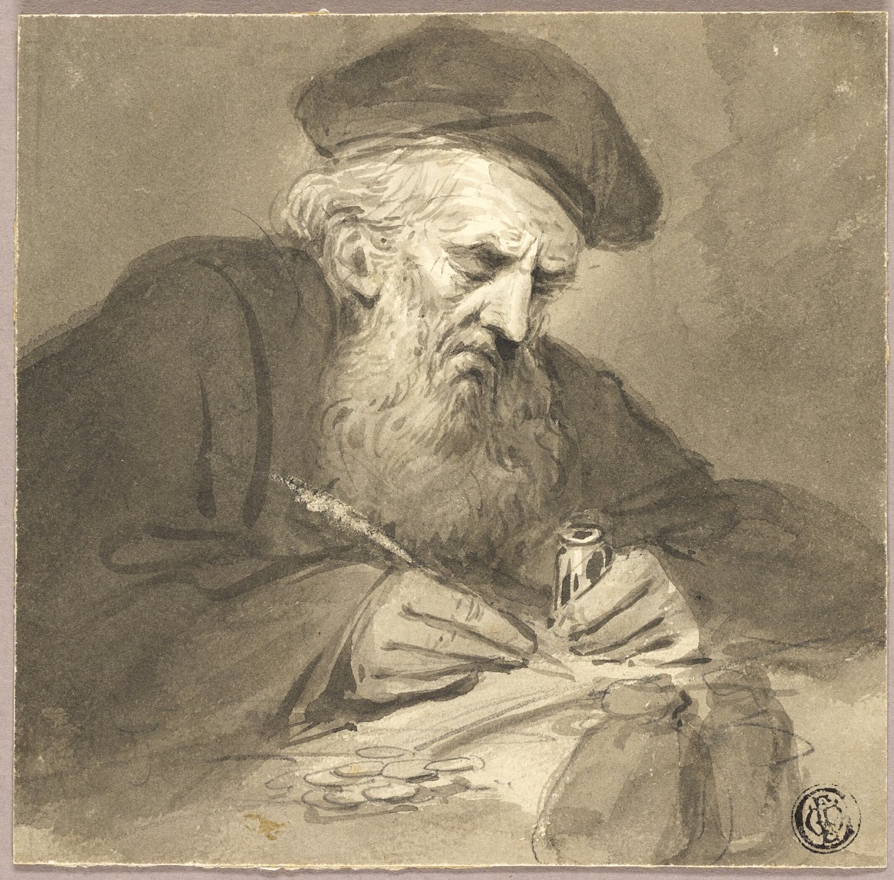 Bebaarde geleerde schrijven door Edward Bird