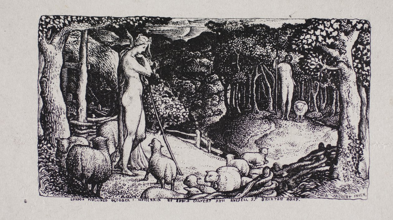 Ideaal pastoraal leven door Edward Calvert
