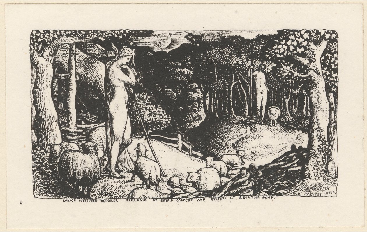 Ideaal pastoraal leven door Edward Calvert