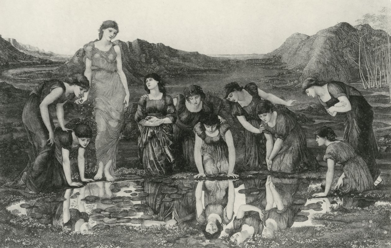 Spiegel van Venus door Edward Coley (after) Burne Jones