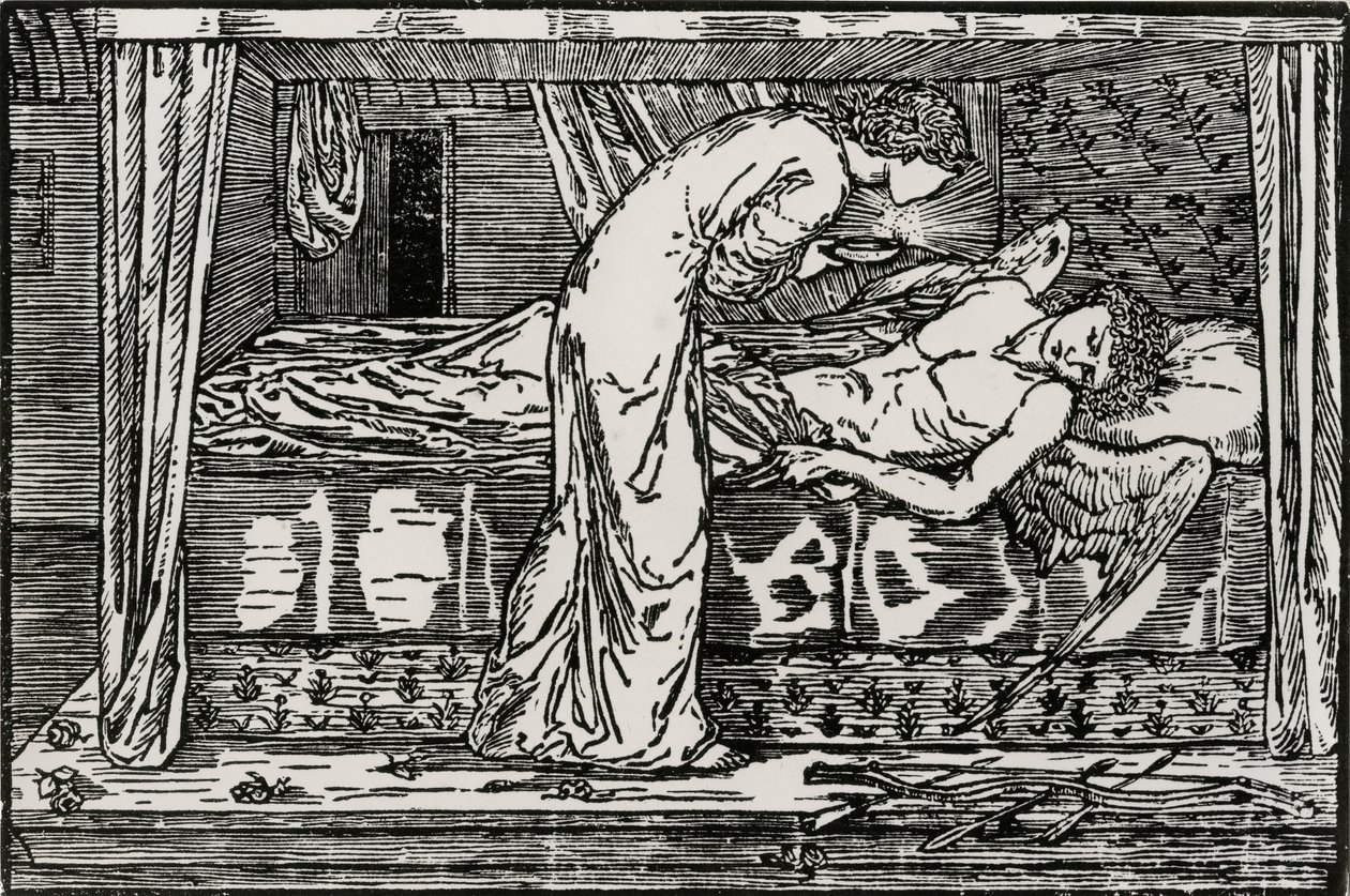 Psyche bespiedt door Edward Coley (after) Burne Jones