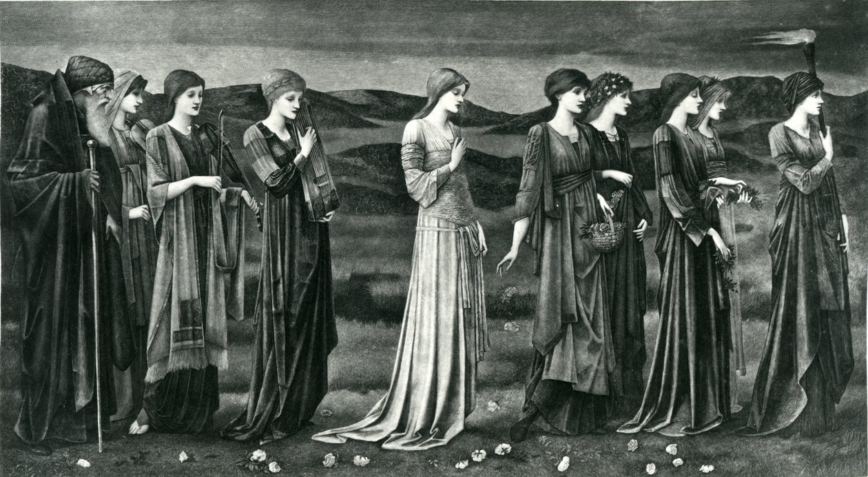 De Bruiloft van Psyche door Edward Coley (after) Burne Jones
