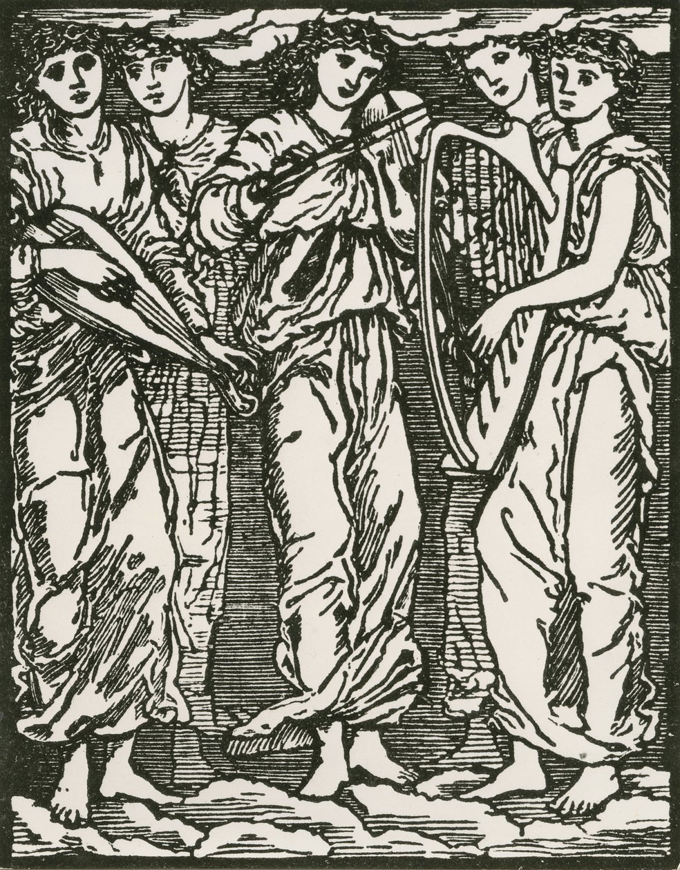 Zonder titel door Edward Coley (after) Burne Jones
