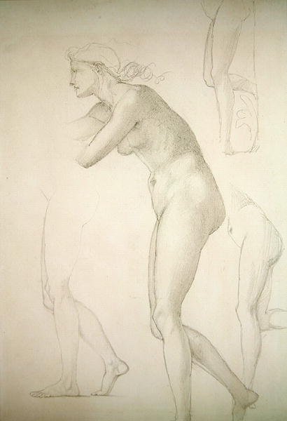 Galatea (potlood op papier) door Edward Coley Burne Jones