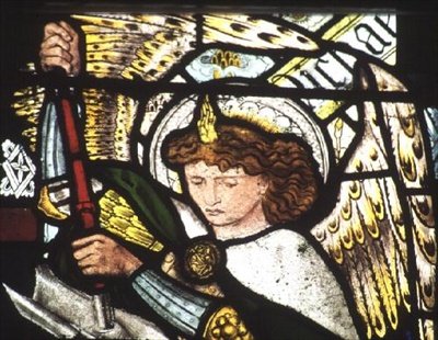 Sint-Michiel door Edward Coley Burne Jones