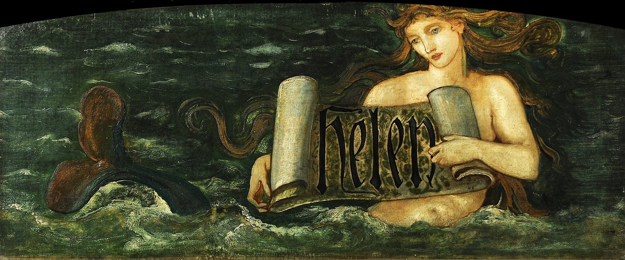 Helen, een Zeemeermin, ca. 1880 door Edward Burne Jones