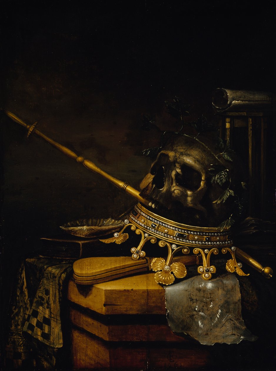Vanitas Stilleven, 1661 door Edward Collier