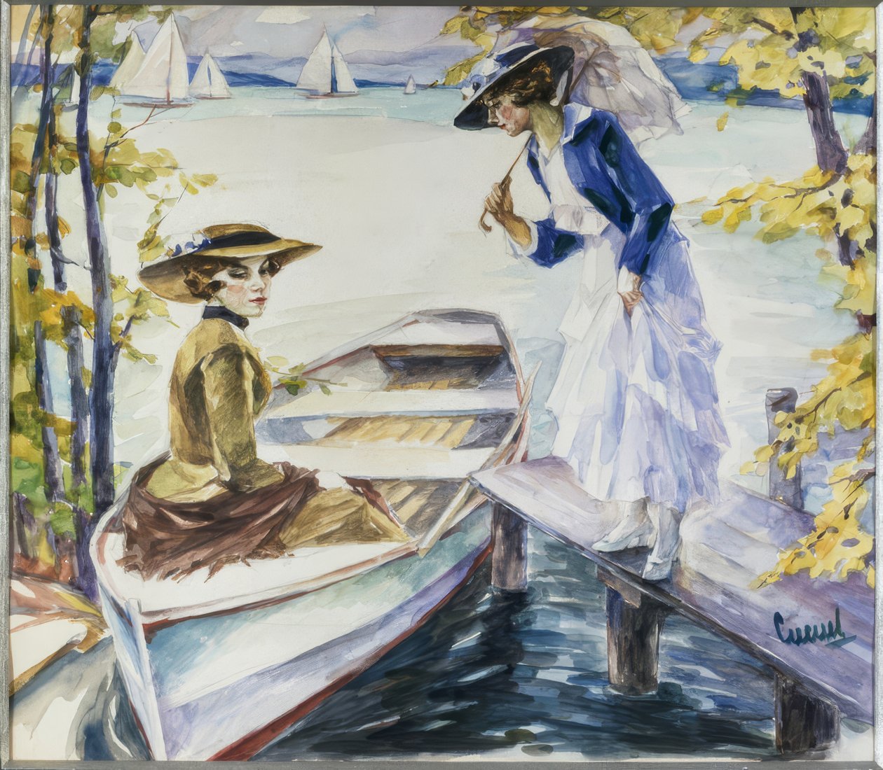 Bij de steiger door Edward Cucuel