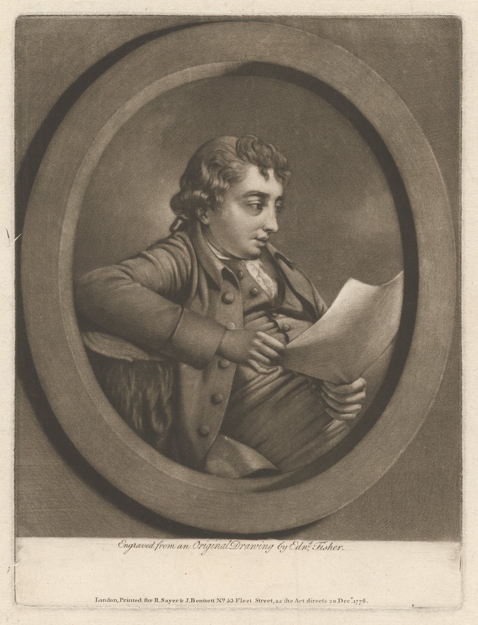 Burchell leest de ballade door Edward Fisher
