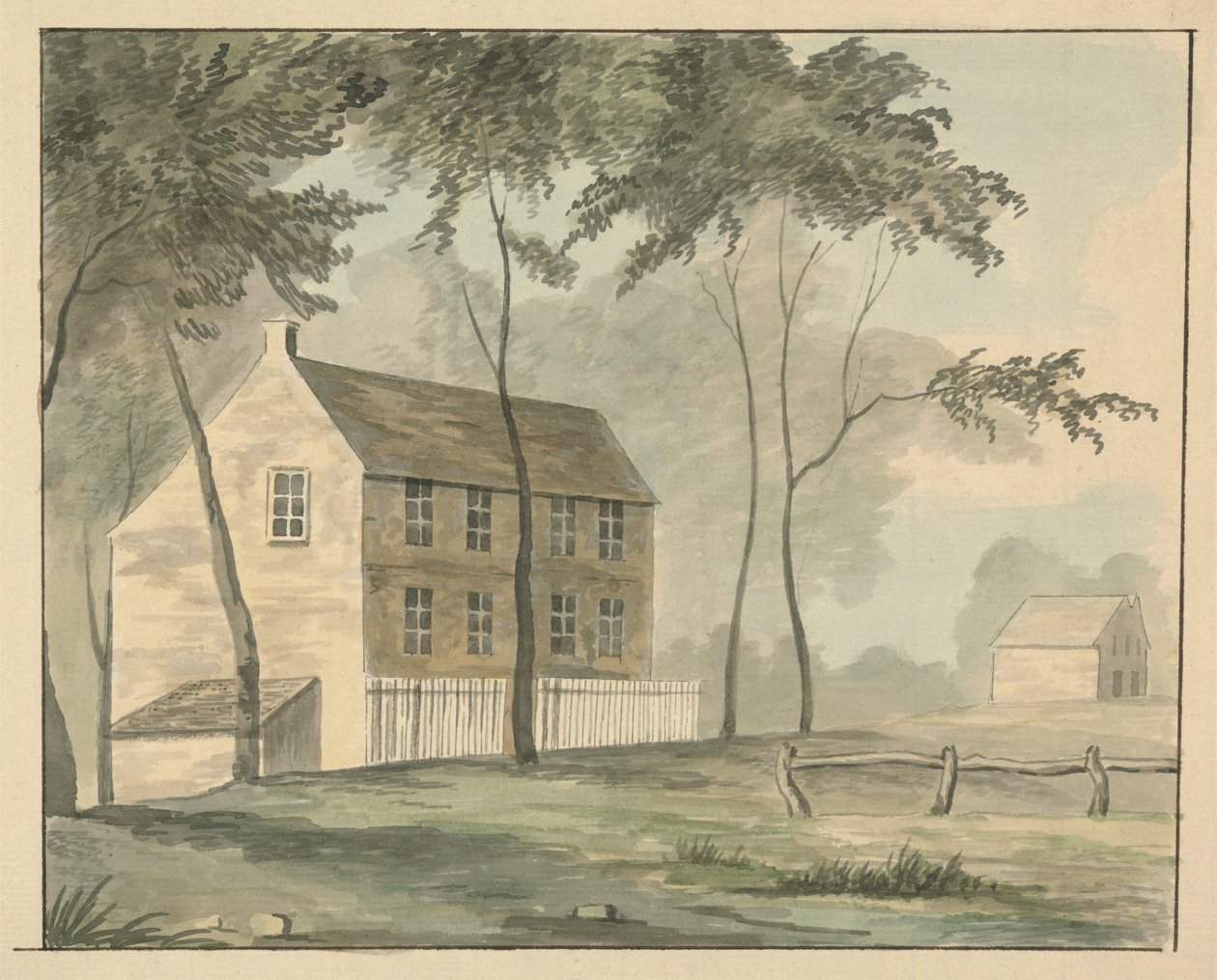 Landhuis door Edward Francis Burney