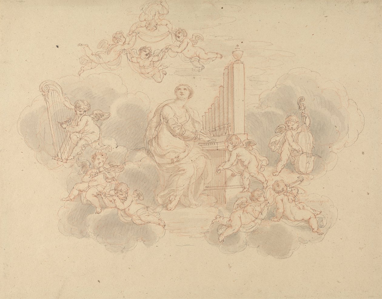 Hemels Orkest door Edward Francis Burney