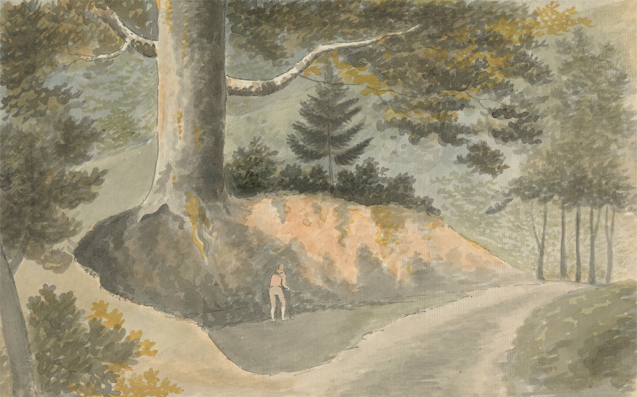 Weg in het bos door Edward Francis Burney