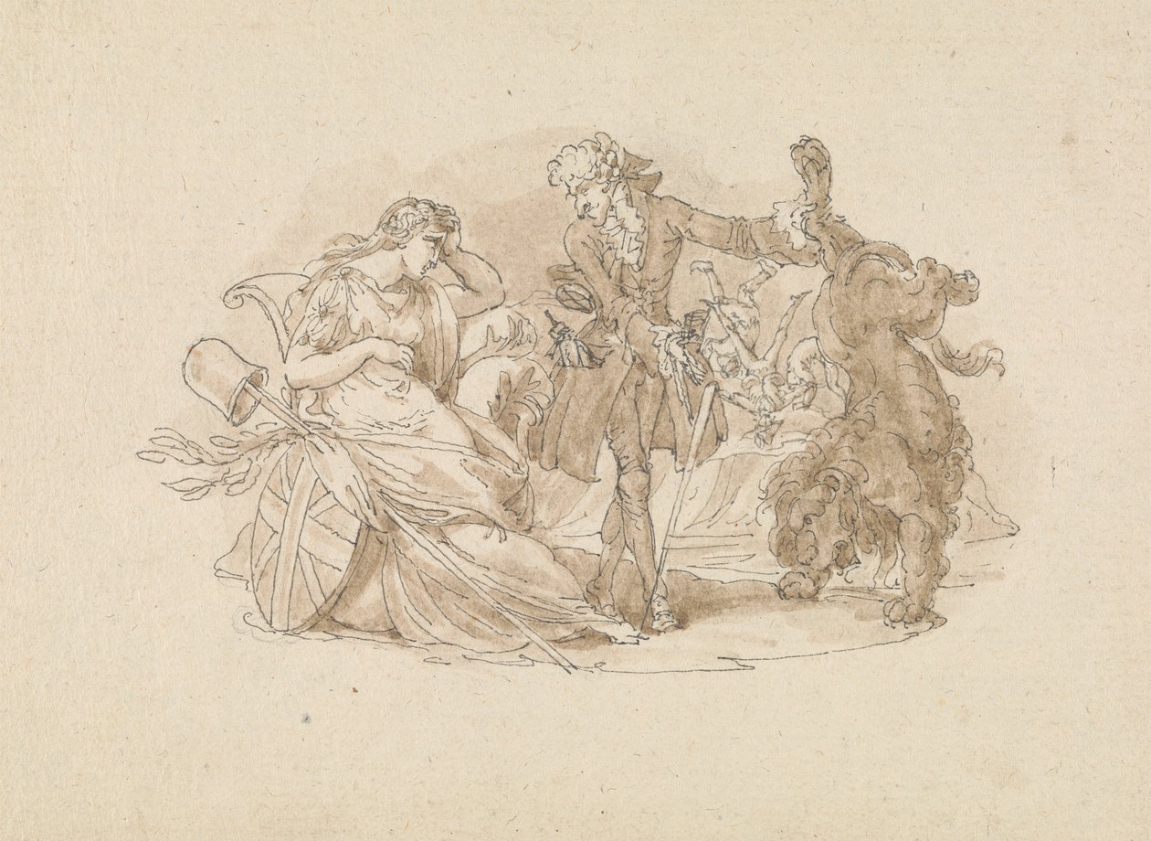 Theaterscène door Edward Francis Burney