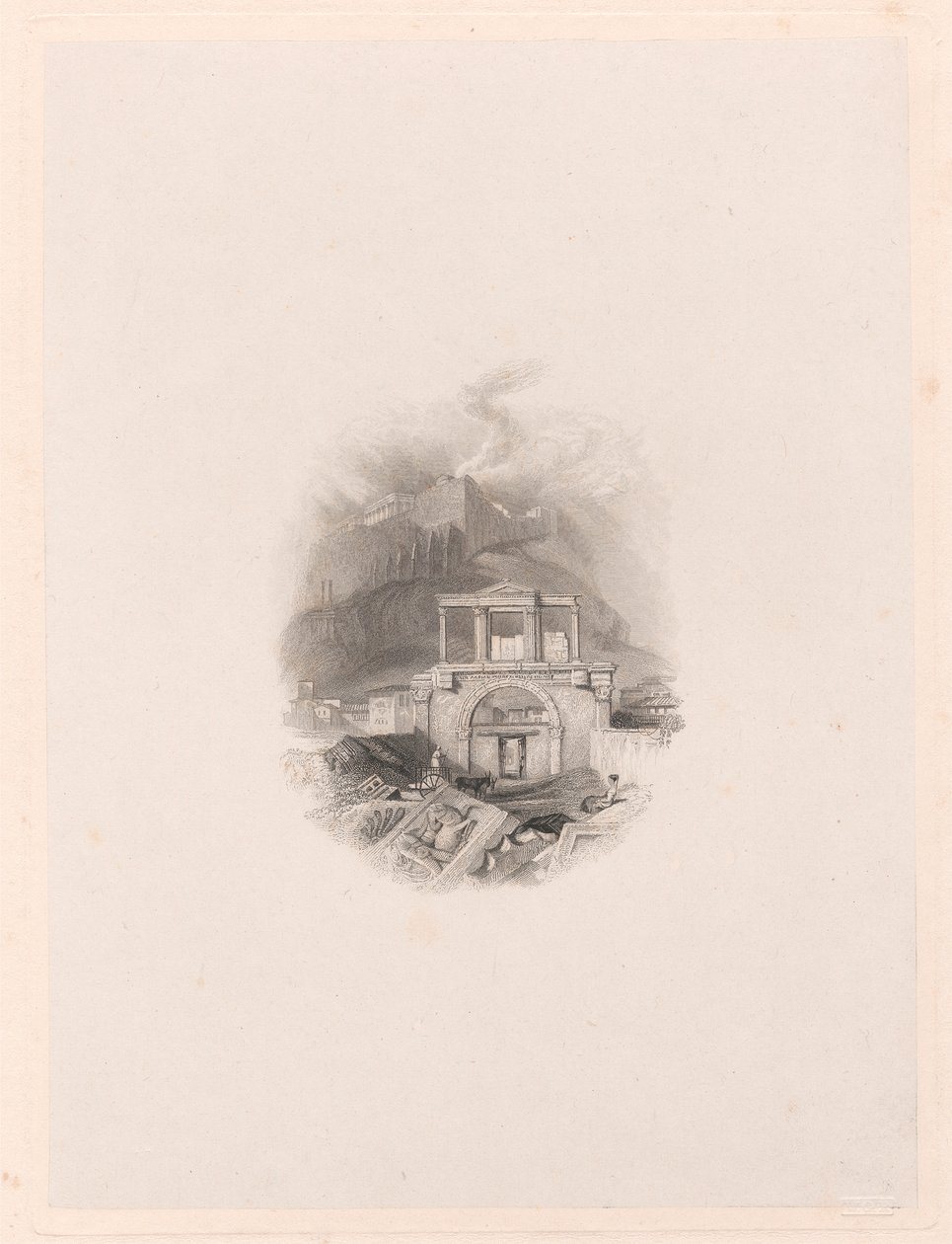 Poort van Theseus, Athene door Edward Francis Finden