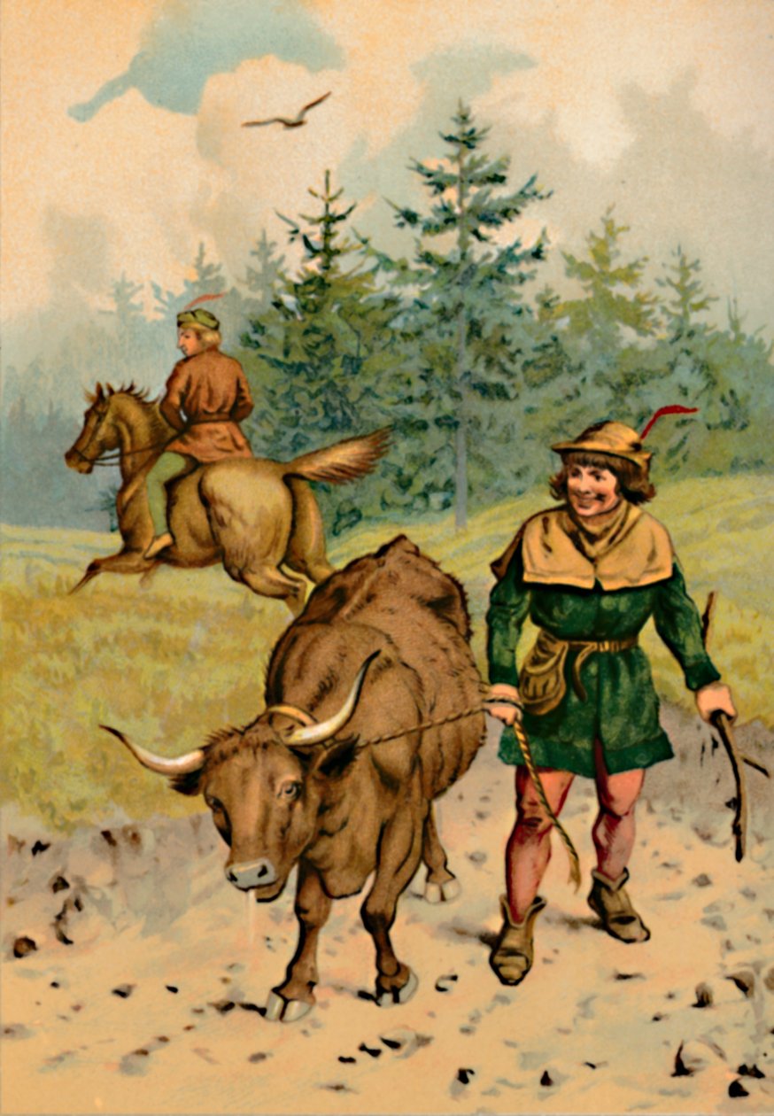 Hans en zijn Koe, 1901 door Edward Henry Wehnert