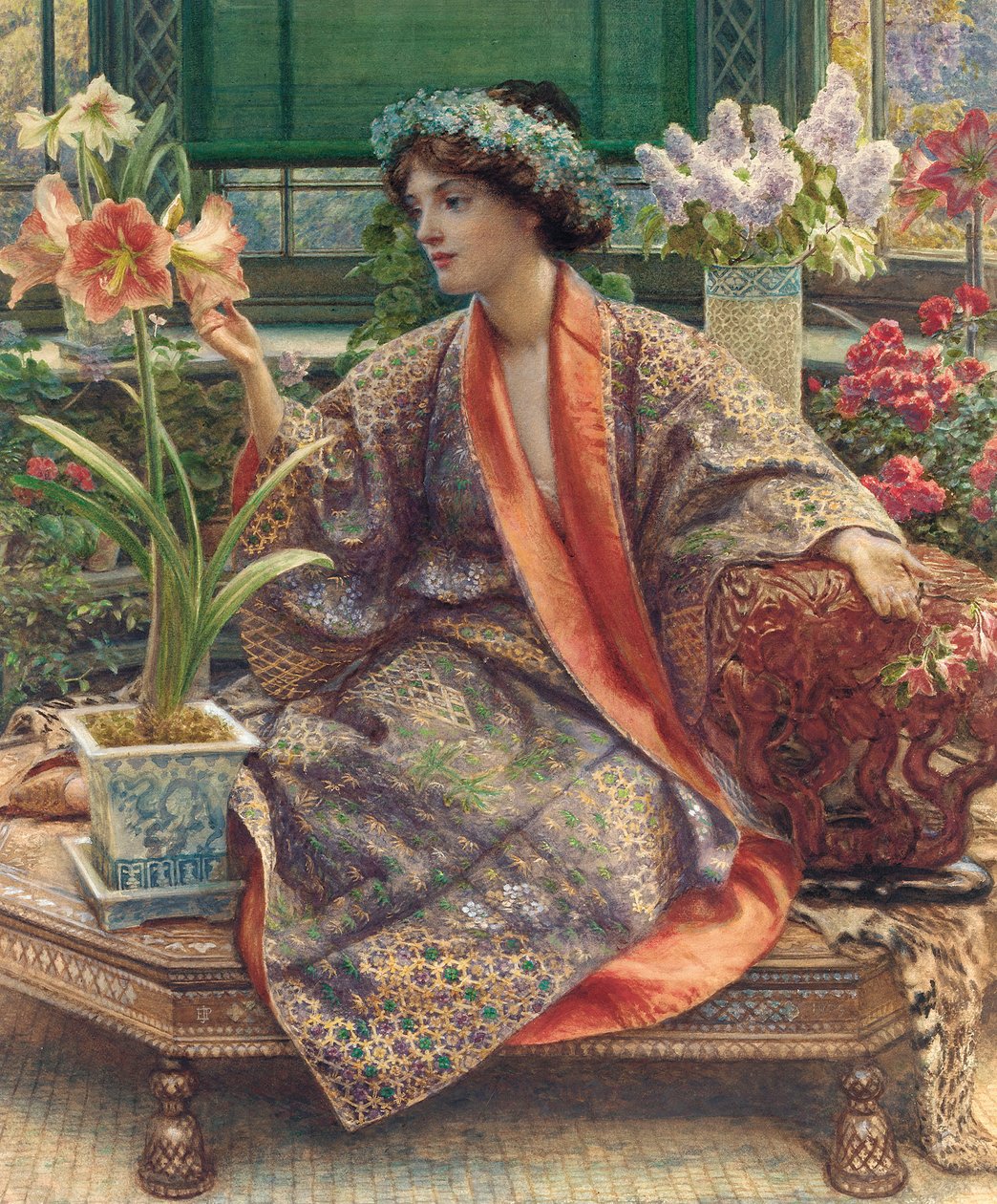 Een Broeikasbloem door Edward John Poynter