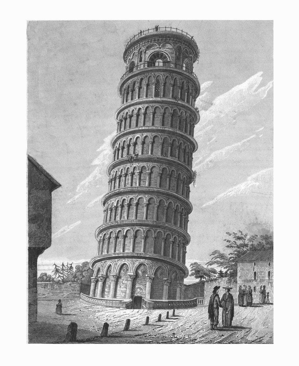 De Scheve Klokkentoren, in Pisa door Edward John Roberts