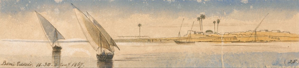Beni Eddeir door Edward Lear