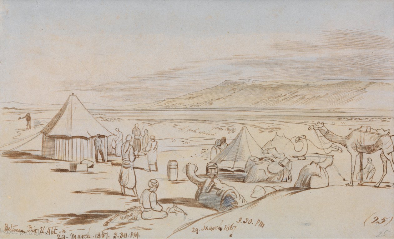 Tussen Bir El Abt door Edward Lear