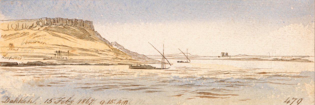Dakkeh door Edward Lear