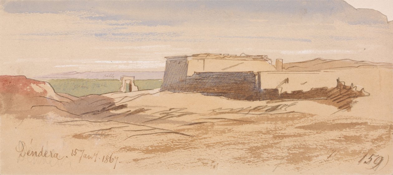 Dendera door Edward Lear