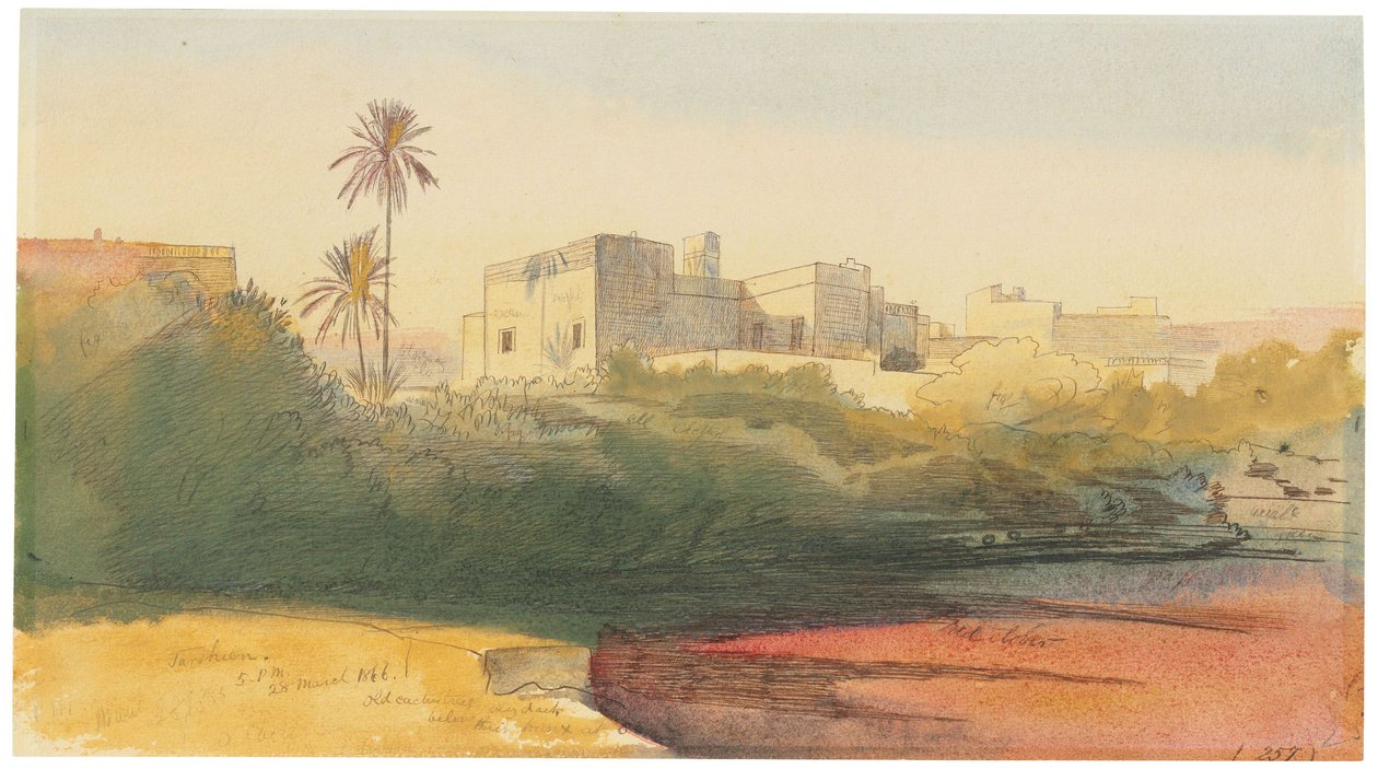 Edward Lear, Tarxien, Malta door Edward Lear