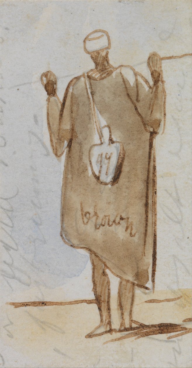 Egyptische man door Edward Lear