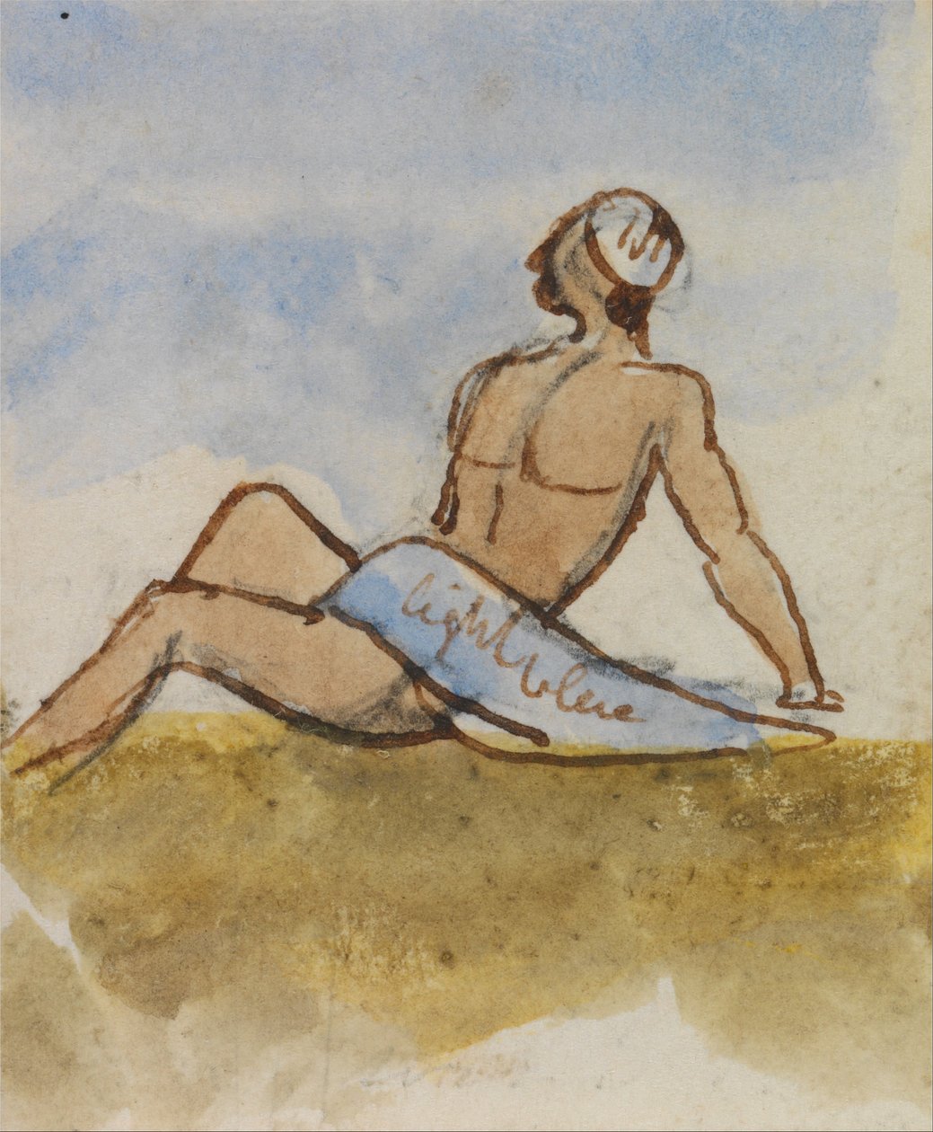 Egyptische man door Edward Lear