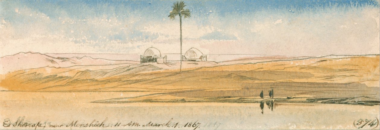 Es Shoorafa, near Mensheeh door Edward Lear