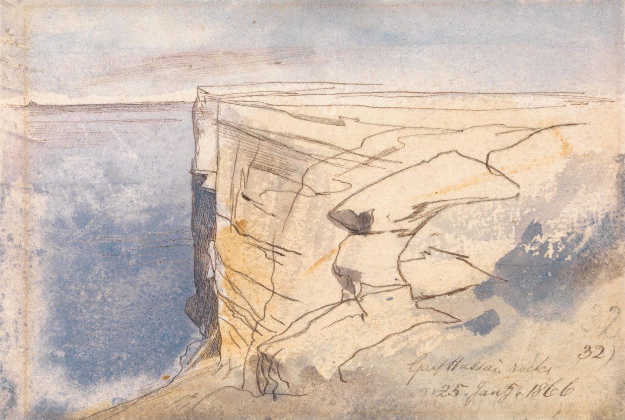 Garf Hassai, Malta door Edward Lear