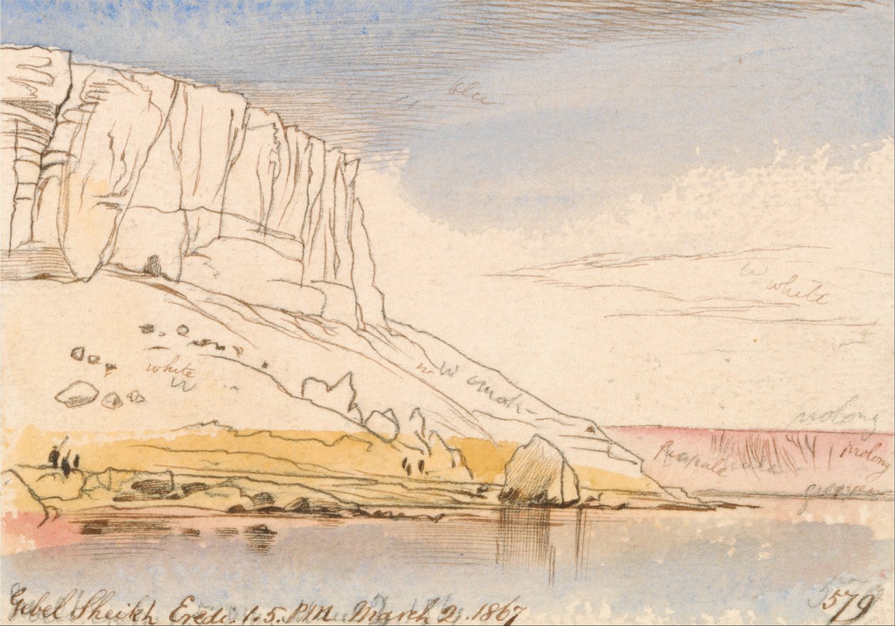 Gebel Sheikh Eredi door Edward Lear