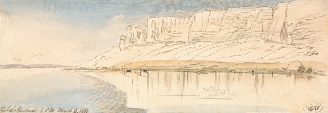 Gebel Sheikh Eredi door Edward Lear