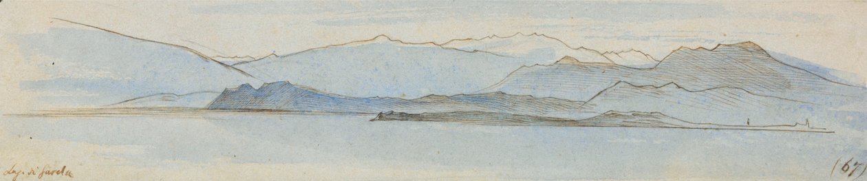 Gardameer door Edward Lear