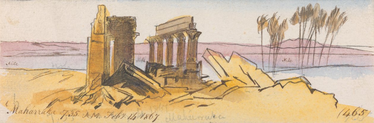 Maharraka, 7:35 am, 14 februari 1867 (465) door Edward Lear