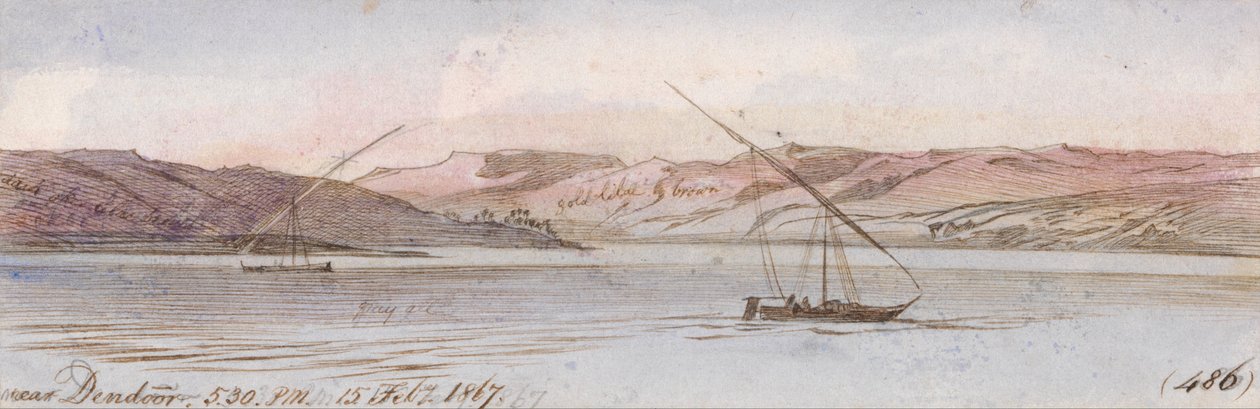 In de buurt van Dendour door Edward Lear
