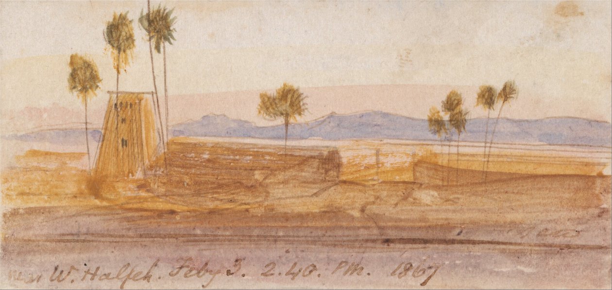 In de buurt van Wady Halfeh door Edward Lear