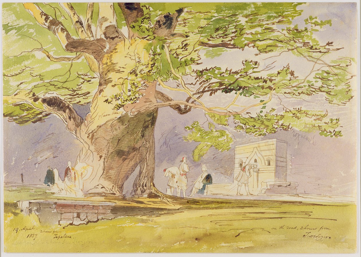 Op de Weg, Twee Uur van Tepelene door Edward Lear